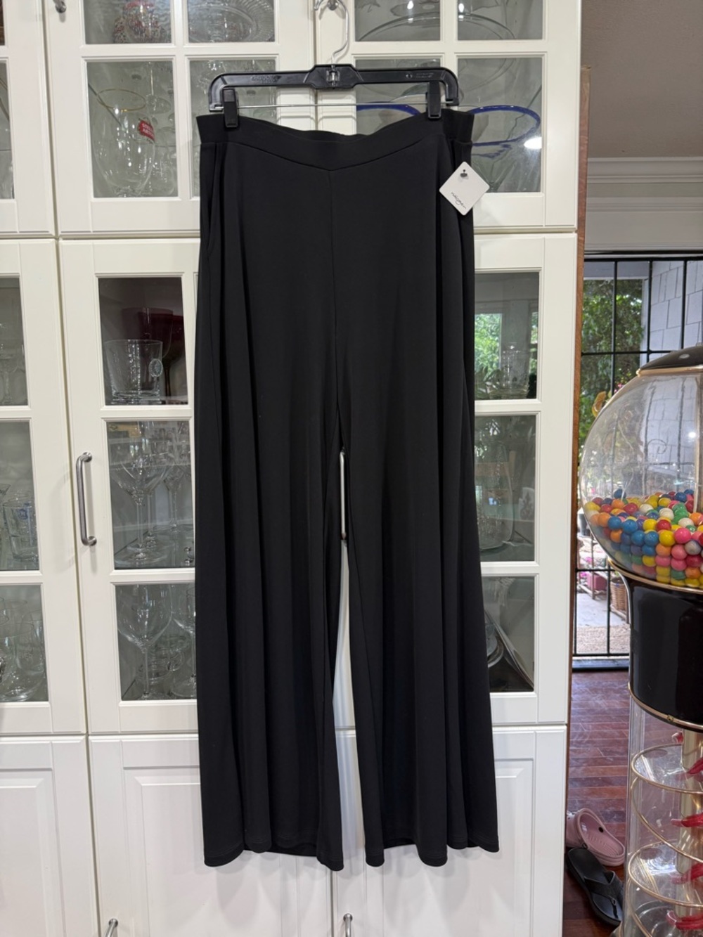 NWT Halogen Black Wide-Leg Palazzo Trousers